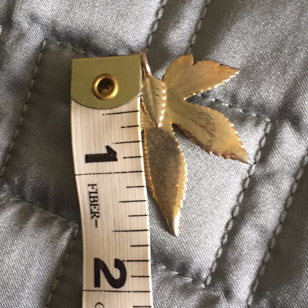 Maple Leaf Pendent Gold Plated - image 6